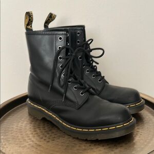 Dr. Martens Original Black Leather Lace-Up Boots